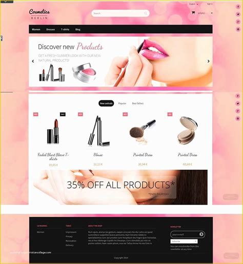 beauty products website templates      prestashop