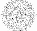 Mandala Flow Ocean Oracle Coloring sketch template