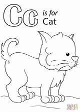 Coloring Letter Cat Pages Printable Drawing Animals Preschool Car Abc Preschoolers Alphabet Minecraft Nature Print Worksheets Crafts Kids Printables Letters sketch template
