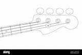 Bass Headstock Fender Precision sketch template