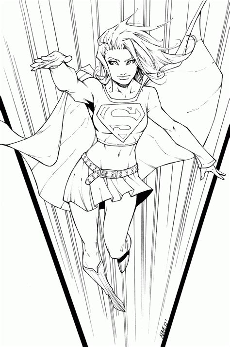 coloring pages superwoman supergirl superhero printable girls super