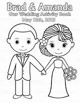 Wedding Coloring Book Activity Kids Personalized Pdf Printable Pages Books Reception sketch template
