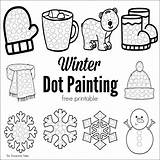 Dot Winter Painting Dauber Bingo Coloring Pages Printable Toddlers Printables Marker Do Preschool Kids Activities Activity Worksheets Great Theresourcefulmama Templates sketch template