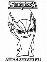 Slugterra Coloring Elemental Fire Pages Colouring Kids Printable Book Template sketch template