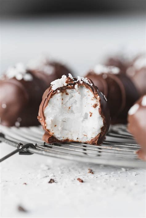 chocolate covered coconut balls  sweet basil