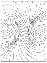 Illusion Optical Illusions Colouring Illusione Colorare Illusionista Geometrico Scegli Illusioni Ottiche Ottica sketch template