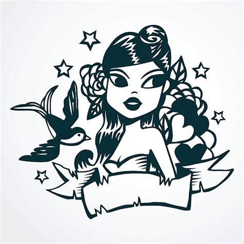 best sexy pin up tattoo illustrations royalty free vector graphics