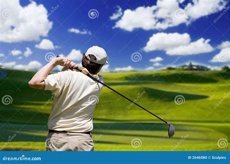 golfspeler stock foto image  controle vaarweg golf