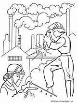 Coloring Labor Pages Factory Kids Workers Printable Drawing Getdrawings Designlooter 600px 47kb sketch template