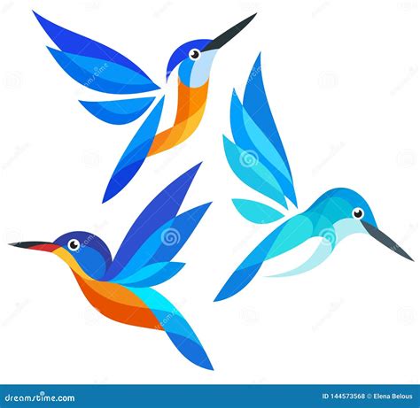 uccelli stilizzati  volo illustrazione vettoriale illustrazione