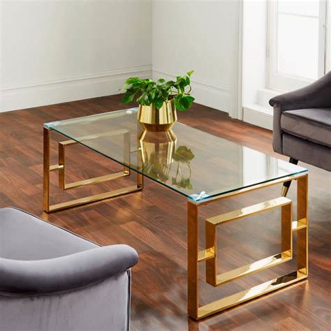 Gold Coffee Table Uk Palmer Coffee Table Gold Frame Black Glass