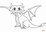 Coloring Dragon Cute Pages Printable Drawing sketch template