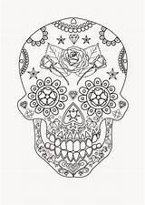 Skull Coloring Pages Printable Color Skulls Colouring Filminspector Sugar Book Print Enjoy Adult sketch template