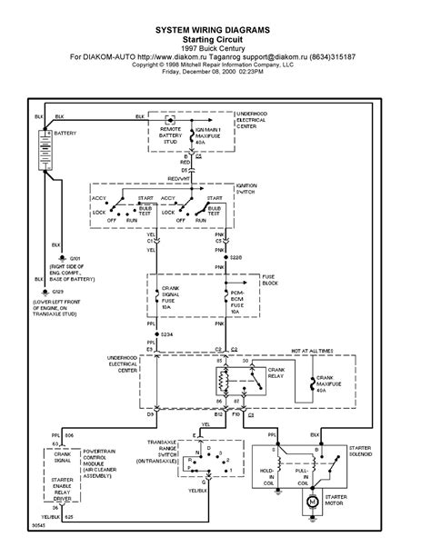 manual  buick century system wiring diagram starting circuit