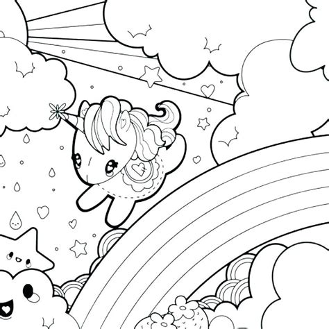 nice rainbow coloring page find  unicorn