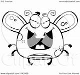 Chubby Fly Evil Clipart Cartoon Outlined Coloring Vector Cory Thoman Royalty sketch template