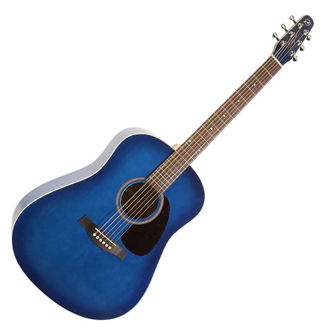 seagull  spruce trans blue gt electro acoustic guitar  gearmusic