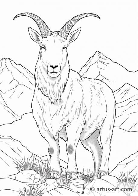 mountain goat coloring page   artus art