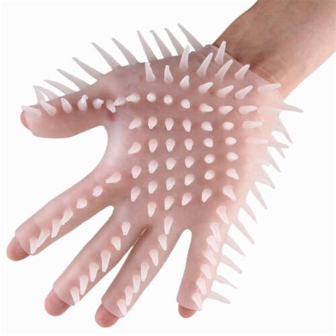 Silicone Spike Glove Enhance Stimulus Cosplay Fun Sex Toy Adult