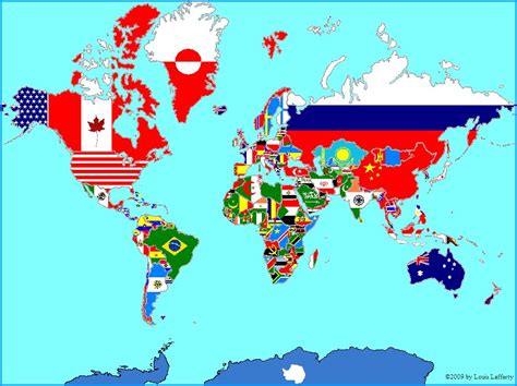 flags  world map