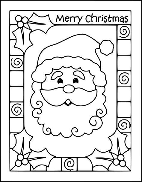 christmas card printable coloring pages  getcoloringscom
