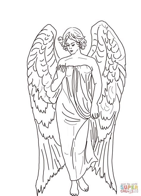 guardian angel coloring page  printable coloring pages