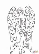 Angel Guardian Coloring Pages Printable Drawing Angels Da Print Christmas Adult sketch template