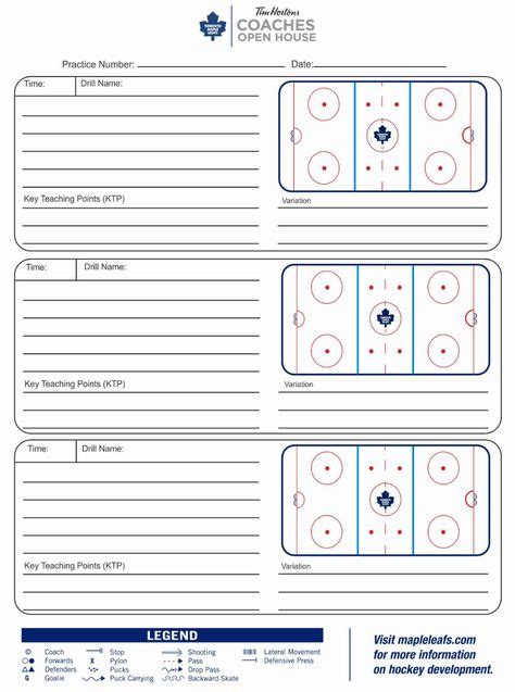 printable blank hockey practice plan template printable templates