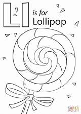 Letter Coloring Lollipop Pages Alphabet Printable Color Drawing Colouring Print Preschool Learning Crafts Worksheets Sheets Kids Colorings Kindergarten Book Getdrawings sketch template