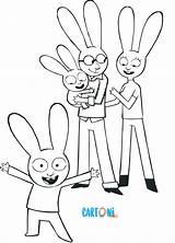 Colorare Cartoni Simone Animati Coniglio Cartone Disegno Animato Famiglia Stampa Colora Cartoonito Conigli Yoyo Rai Protagonista Sua Gufetta sketch template
