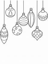 Christmas Coloring Ornaments Pages Drawing Ornament Printable Kids Color Drawings Clipart Print Decoration Sheets Easy Supercoloring Fun Cute Simple Tree sketch template