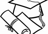 Diploma Coloring Graduation Cap Pages Drawing Getdrawings Getcolorings Hat sketch template