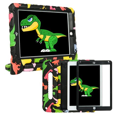 hde case  ipad air kids shockproof bumper hard cover handle stand  built  screen