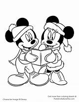 Christmas Minnie Mickey Coloring Pages Getcolorings Print sketch template