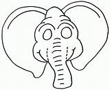 Elephant Mask Printable Clipart Clip Designs sketch template
