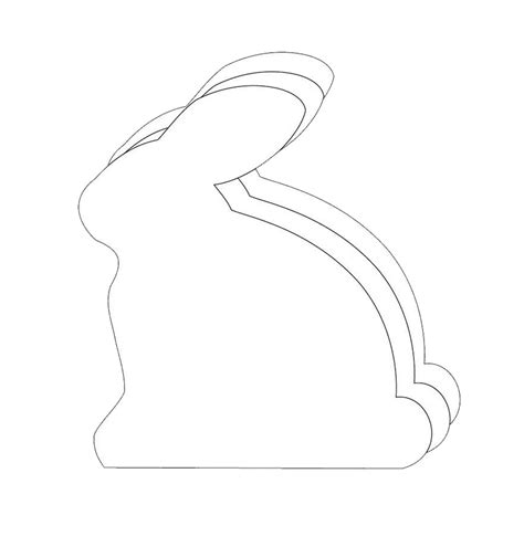 large single color cut  rabbit creative shapes