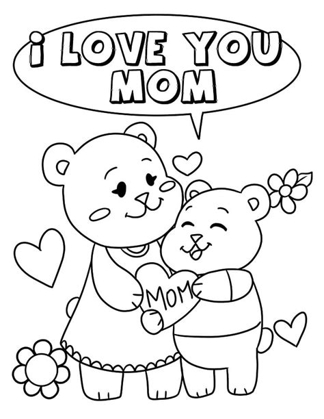 love  mom coloring page  printable coloring pages  kids