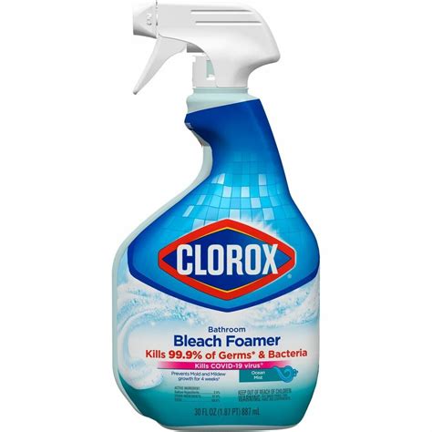 cloct clorox disinfecting bathroom foamer  bleach original