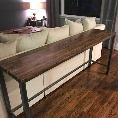 sofa table custom built   size etsy table  couch sofa table furniture