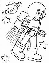 Astronaut Boyama sketch template