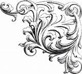 Corner Scroll Scrolls Ornament Designs Baroque Vintage Victorian Clipart Filigree Graphics Frame Clip Fairy Pattern Drawing Thegraphicsfairy Flourish Ornamental Ornaments sketch template