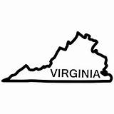 Virginia Outline State Decal Amazon sketch template