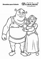 Shrek Fiona Colorir Para Desenho Princesa Imprimir Coloring Library Pages sketch template