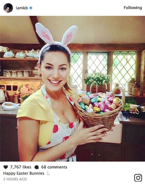 Kelly Brook Exposes Serious Cleavage In Buxom Easter Bunny