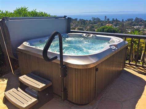 jacuzzi  spa  flagstone patio overlooking  channel islands