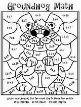 Multiplication Fun Math Groundhog Mosaic Coloring Color Number Worksheets Freebie Mosaics Magique Pages Sheets Teacherspayteachers Coloriage Worksheet Activities Forest Imprimer sketch template