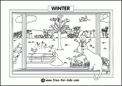 printable coloring pages  winter scenes