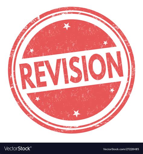 revision sign  stamp royalty  vector image