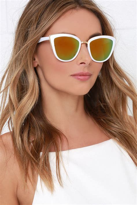 cool white sunglasses mirrored sunglasses cat eye sunglasses 15