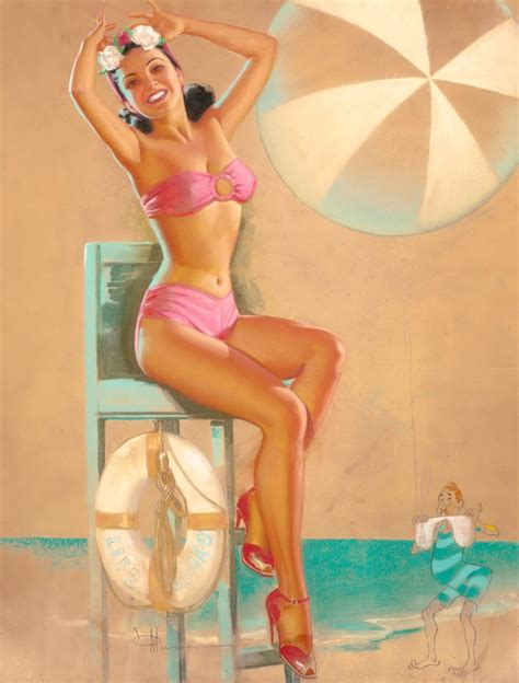 vacation pin up and cartoon girls art vintage and